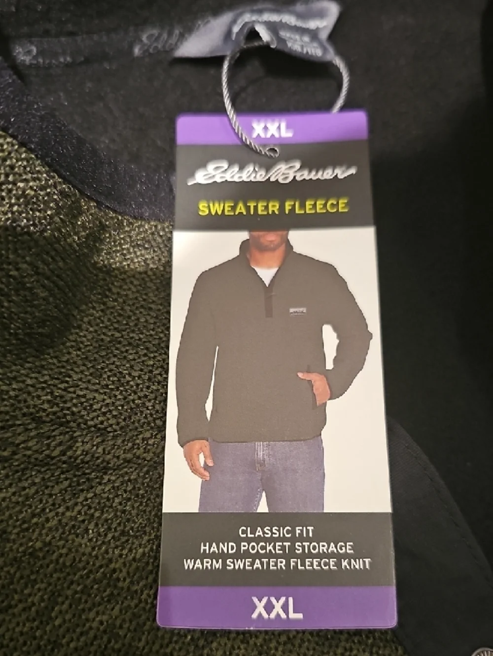 Eddie Bauer Olive Green Pullover Fleece